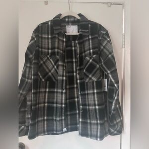 FFLA Plaid Button-Up heavy shacket